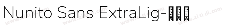 Nunito Sans ExtraLig字体转换